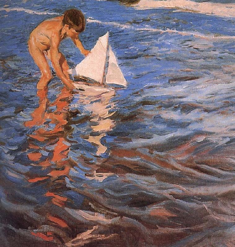 Joaquin Sorolla Small boat Norge oil painting art